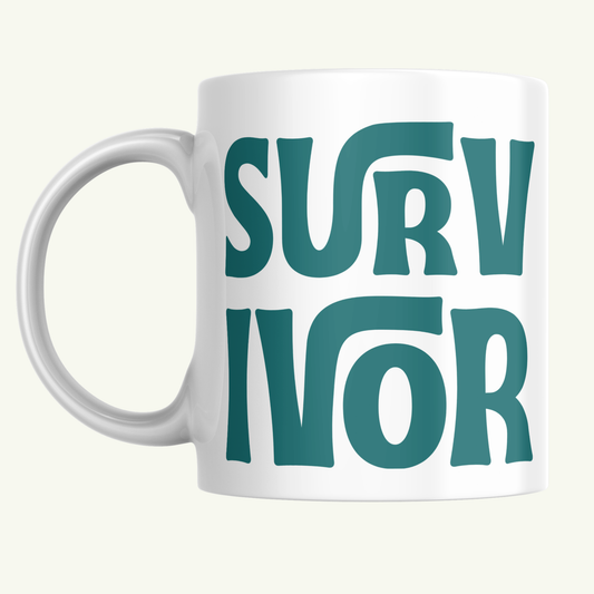 Survivor Coffee Mug | 12 oz or 15 oz Ceramic Recovery Mug | Sobriety Gift