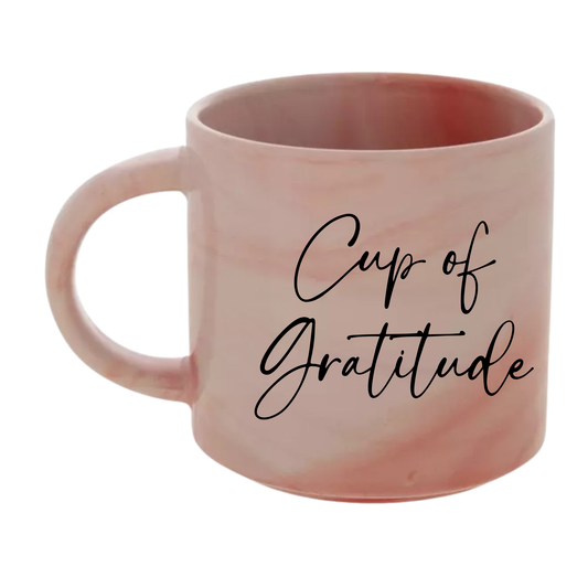 Cup of Gratitude - Coffee Mug | 15 oz Ceramic Sobriety Mug | Recovery & Sobriety Gift
