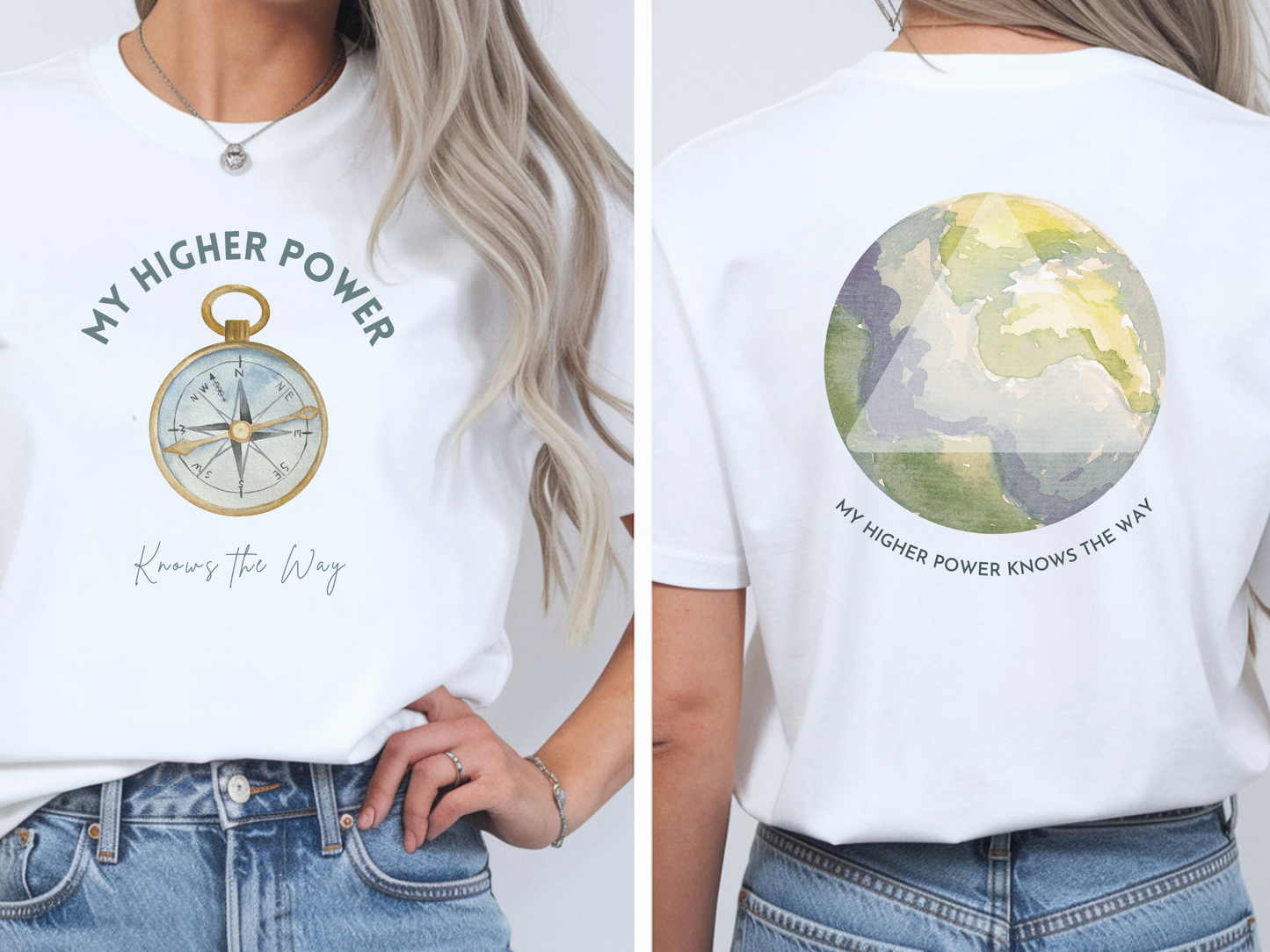 My Higher Power Knows The Way T-Shirt | Sobriety Gift - Custom Options